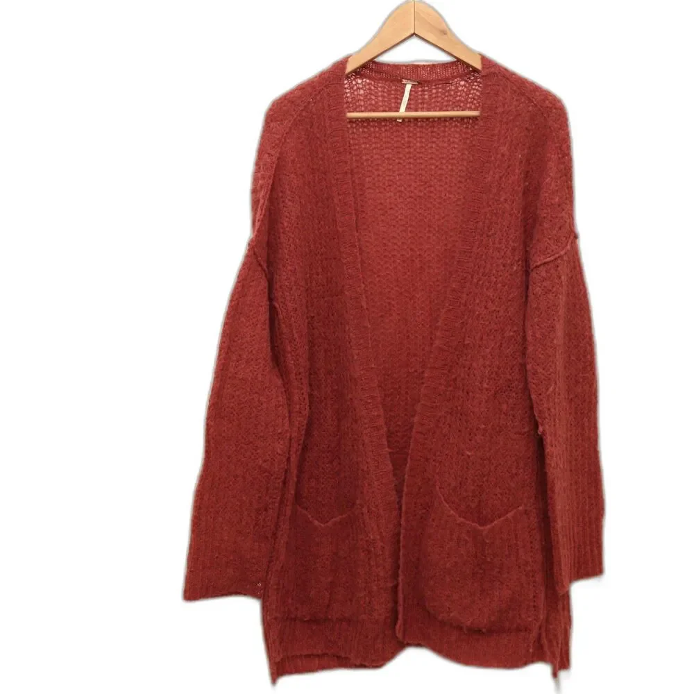 Free People Weekend Getaway Cardigan Alpaca Nylon Cozy Open Front S